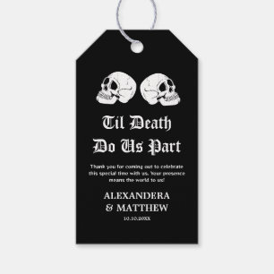 Til Death do Us Part Halloween Bröllop Presentetikett