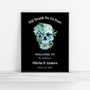 Til Death do us Part Halloween Bröllop Welcome Poster
