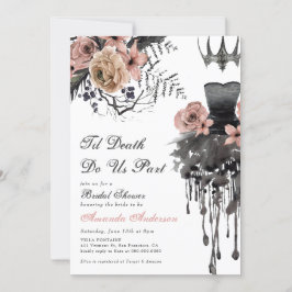 Til Death Do Us Part Halloween Rosa Möhippa Inbjudningar