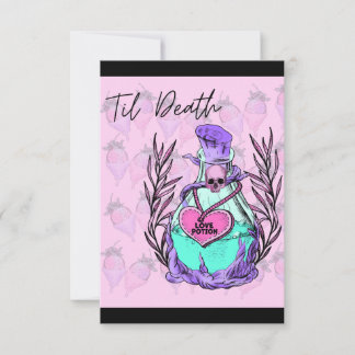Til Death Do US Part Kärlek Potion Valentines day Tack Kort