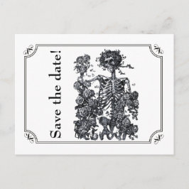 Til Death Do US Part Skeleton Save Date Meddelande Vykort