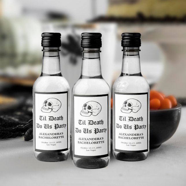 Til Death Do Us Party Bachelorette Champagne Vinetikett (Skapare uppladdad)