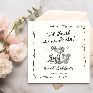 Til Death Do Us Party Bachelorette Cocktail Party Pappersservett