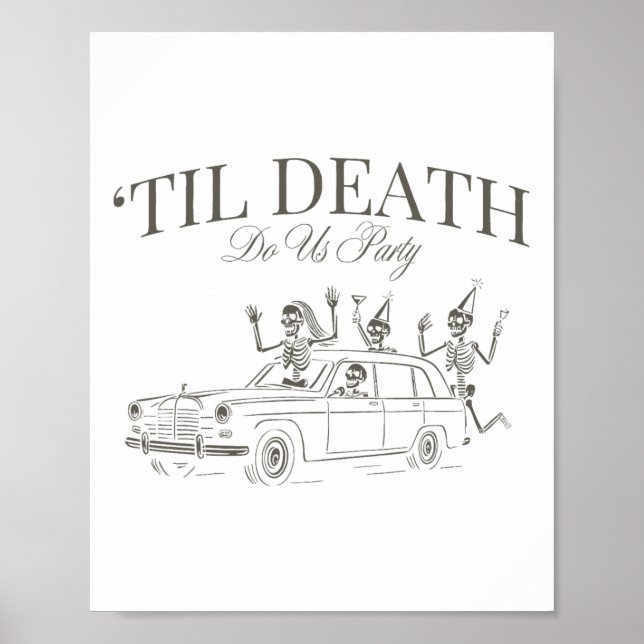 Til Death do Us Party Halloween Chelorette Matchin Poster (Framsidan)
