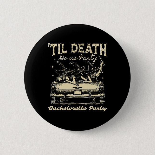 Til Death Do US Party Halloween D Gult Knapp (Framsida)