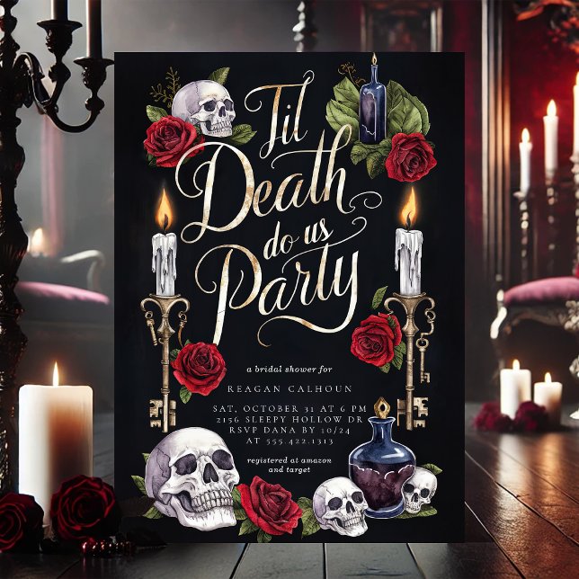 Til Death Do US Party Halloween Möhippa Inbjudningar (Skapare uppladdad)