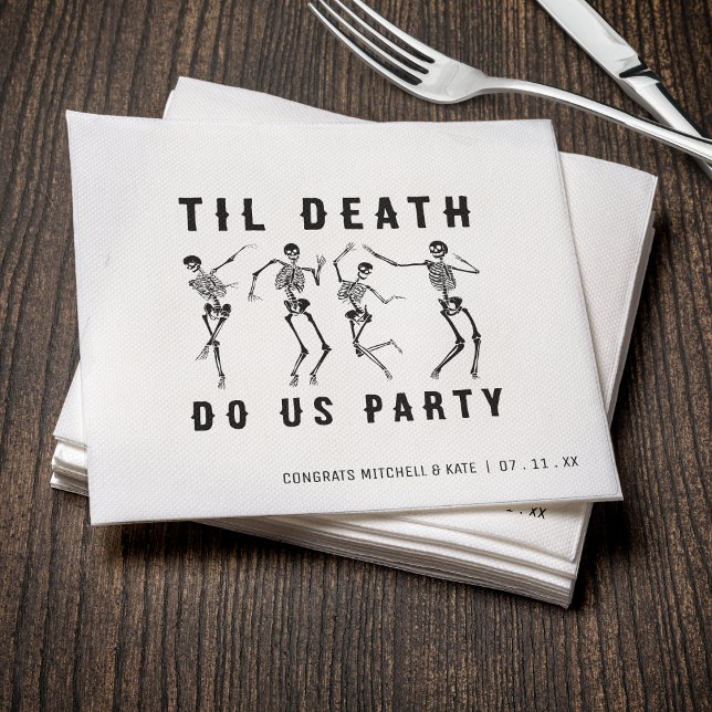 Til Death Do Us Party Skeleton Bachelorette Party Pappersservett (Til Death Do Us Party Skeleton Bachelorette Party Napkins
)