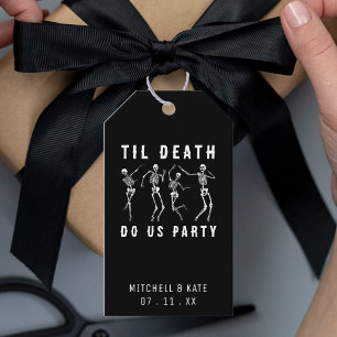 Til Death Do Us Party Skeleton Bachelorette Party Presentetikett
