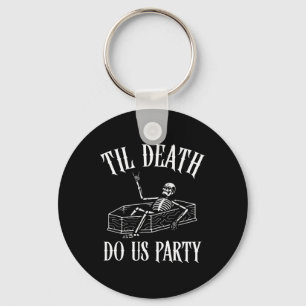 Til Death Do US Party Skeleton Halloween Bride Wed Nyckelring