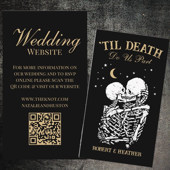 Til Death Gothic Bröllop webbplats QR Code OSA Tilläggskort (Skapare uppladdad)
