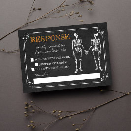 Til Death Halloween Skeleton Orange Black Response OSA Kort