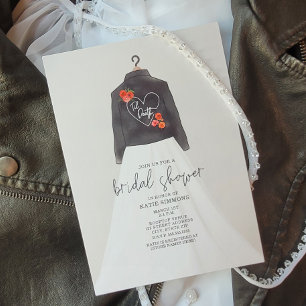 Til Death Leather Jacka Bröllop Dress Möhippa Inbjudningar