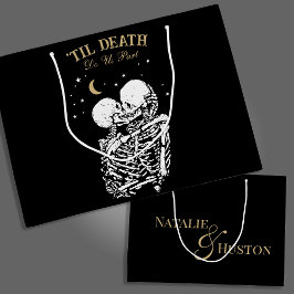 Til Death Skeleton Älskare Tarot Card Goth Bröllop