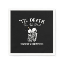 Til Death Skeleton Älskare Tarot Card Goth Bröllop