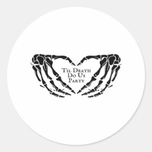 Til Death - Skeleton Heart Händer Runt Klistermärke