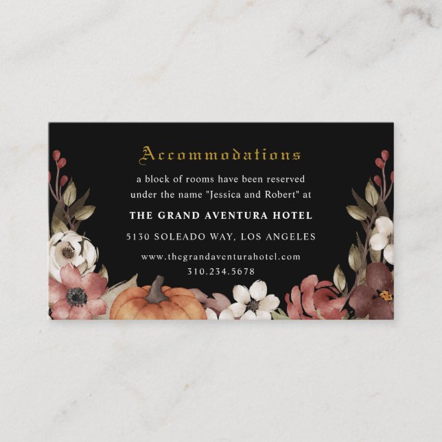 "Til Död do oss Part Halloween Bröllop Tilläggskort (Framsida)