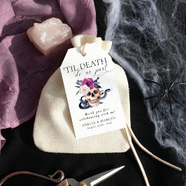 "Til Död do oss Part Lila & Black Bröllop Invit. Presentetikett