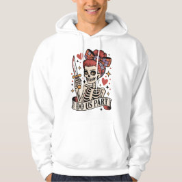 "Til Död Do US Part Skeleton Bride Tattoo Stil Hoodie