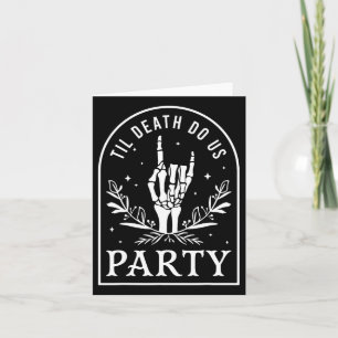 Til Död Do US Party Retro Halloween Bachelorette Kort
