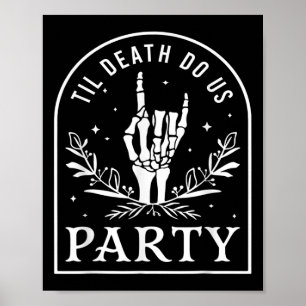 Til Död Do US Party Retro Halloween Bychelorette Poster