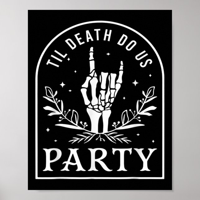 Til Död Do US Party Retro Halloween Bychelorette Poster (Framsidan)