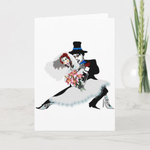 'Til död gör oss delen - day of the deadbröllop Kort