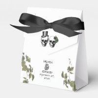 Til Död Gothic Heart Blommigt Döskallar Bröllop
