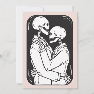 Til Död Skeleton Glad Alla hjärtans dag Julkort