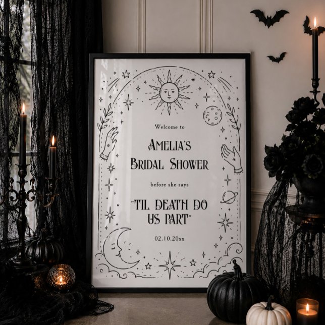 Til Döden Halloween Bröllopsdusch Välkommen  Poster (Skapare uppladdad)