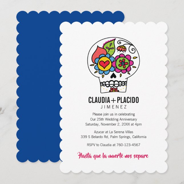 Til Döden Skiljer Oss Åt - årsdag Inbjudningar (Fram/baksida)