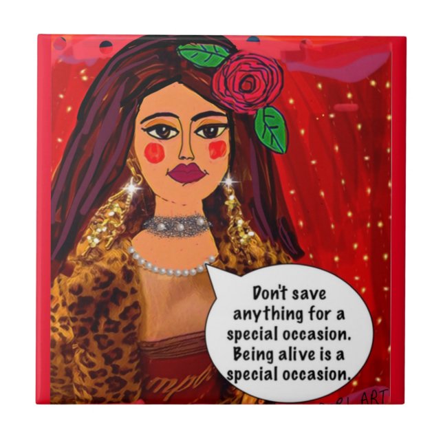 TIL. Spara ingenting vid ett särskilt tillfälle Kakelplatta (Framsidan)