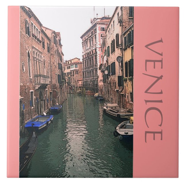 TIL/TRIVET/VENETISK KANALSCENE KAKELPLATTA (Framsidan)