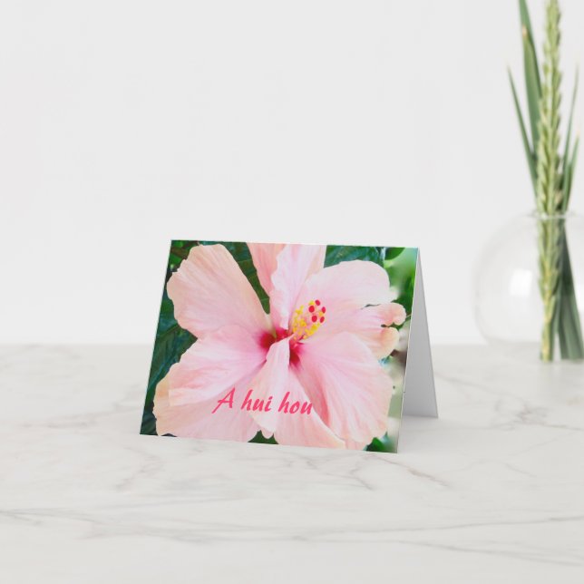 Til vi möter igen hibiskussympati tack kort (Framsida)