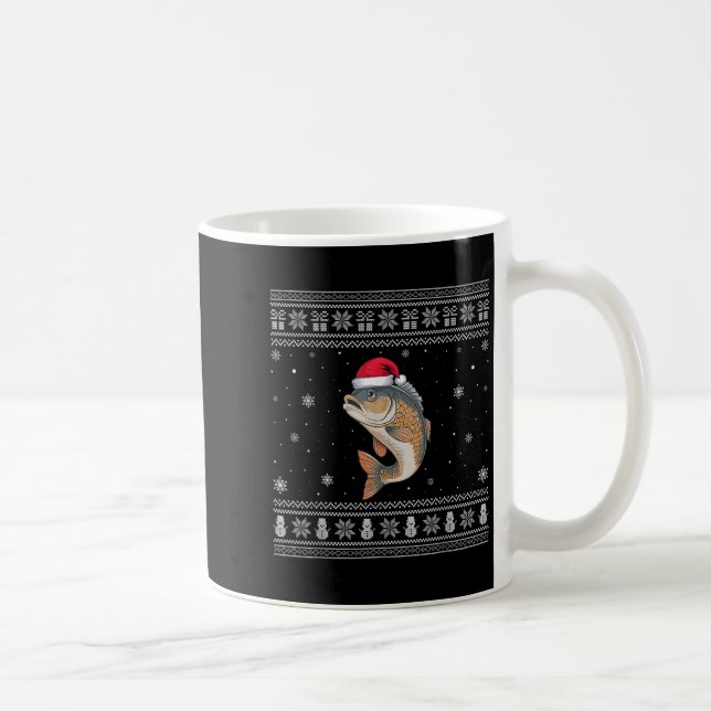 Tilaa Fish Lovers Men Women Santa Ugly Xmas Sweate Kaffemugg (Höger)
