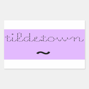 tilde.town ascii banner-dekal rektangulärt klistermärke
