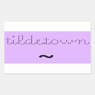 tilde.town ascii banner-dekal rektangulärt klistermärke