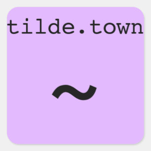 tilde.town kvadrerar lite klistermärken