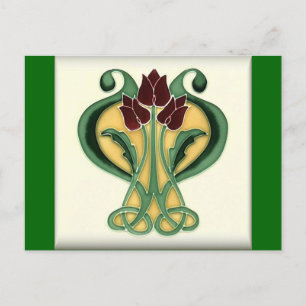Tile art nouveau Ro Vykort