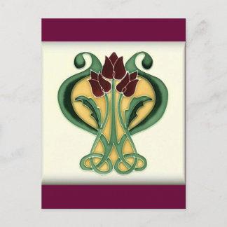Tile art nouveau Ro Vykort