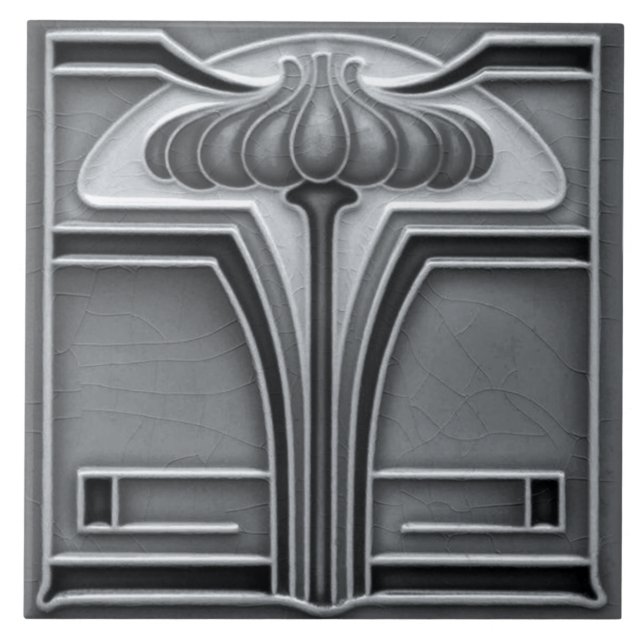 Tile art nouveau stil dekorativ fireplace kakelplatta (Framsidan)