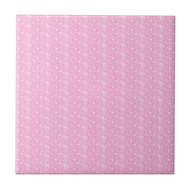 Tile Baby Rosa Glitter Kakelplatta (Framsidan)