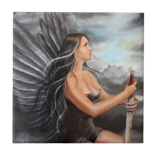 Tile Black angel Kakelplatta