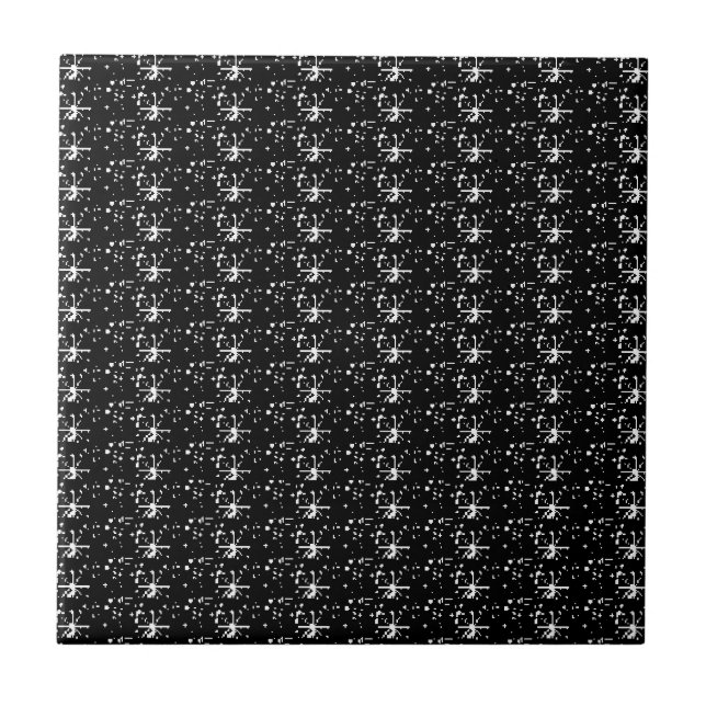 Tile Black Glitter Kakelplatta (Framsidan)