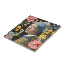 Tile Blommigt (Pearl Girl) RFPMDesigns ©️ 2024 Kakelplatta