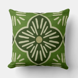 Tile casablanca graphic in green pattern kudde