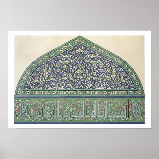 Tile dekoration, moskekatedral av Qous, från 'A Poster (Framsidan)