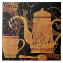 Tile Flourish Coffee Service Cafe au Lait