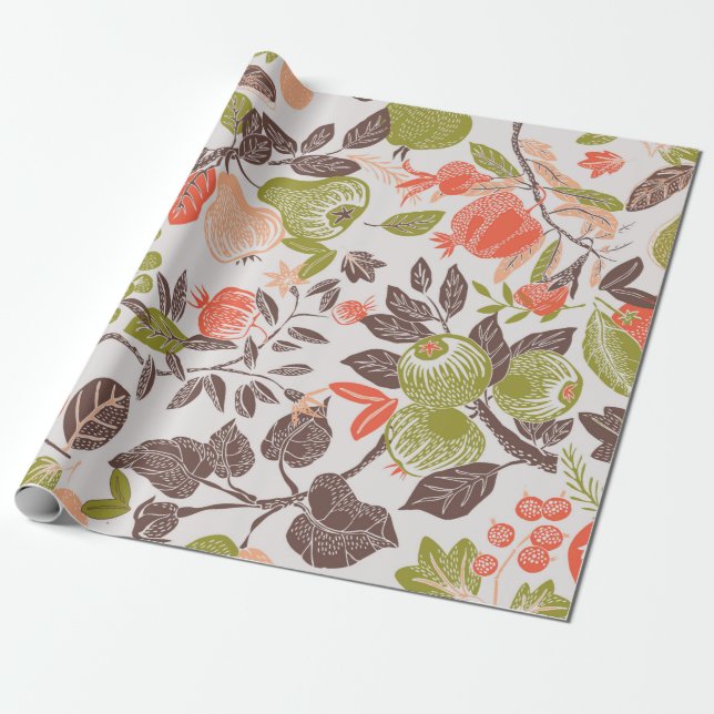 Tile för Autumn Fruit Deco Tile Presentpapper (Utrullad)