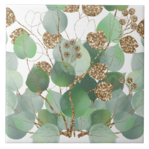 Tile för EUCALYPTUS SAGE GULD Kakelplatta