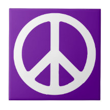 Tile för lila och vit fredssymbol